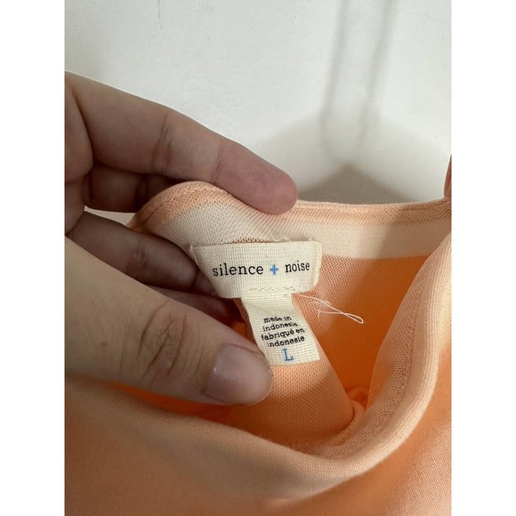 UO SILENCE + NOISE Peach Square Neck A Line Fit Flare Sleeveless Dress Large - Picture 3 of 5